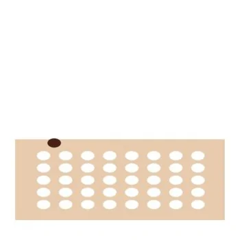 Oval Decoration Silicone Stencil Chablon Mat - 2.5 cm x 1.7 cm - 40 cavities