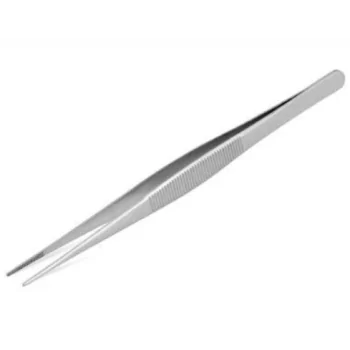 Stainless Steel Sharp Edge Straight Tweezers for Plate Decorating - 16 cm