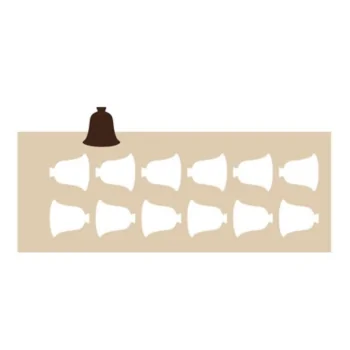 Bell Decoration Silicone Stencil Chablon Mat - 5 cm - 12 cavities