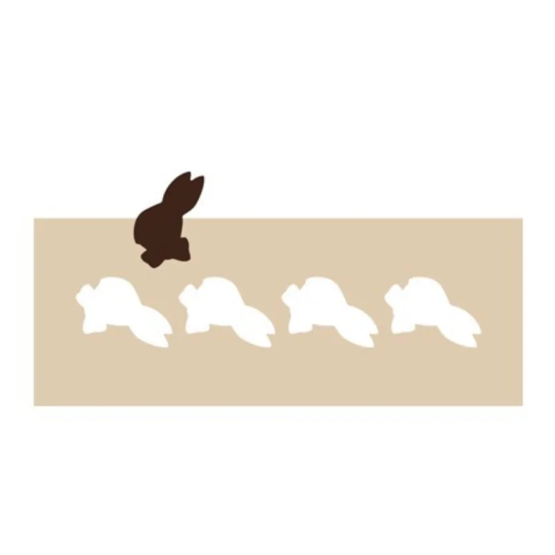 Rabbit Head Decoration Silicone Stencil Chablon Mat - 8.5 cm - 4 cavities Rabbit Head Decoration Silicone Stencil Chablon Mat - 8.5 cm - 4 cavities