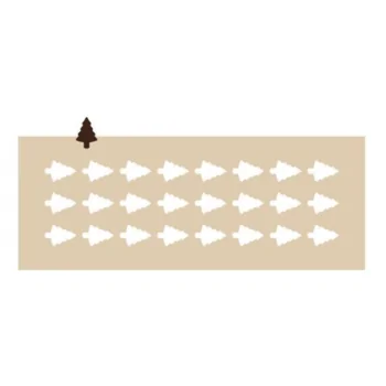 Sapin Evergreen Tree Decoration Silicone Stencil Chablon Mat - 3.5 cm - 24 cavities