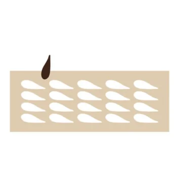 Long Leaf Decoration Silicone Stencil Chablon Mat - 6 cm - 20 cavities