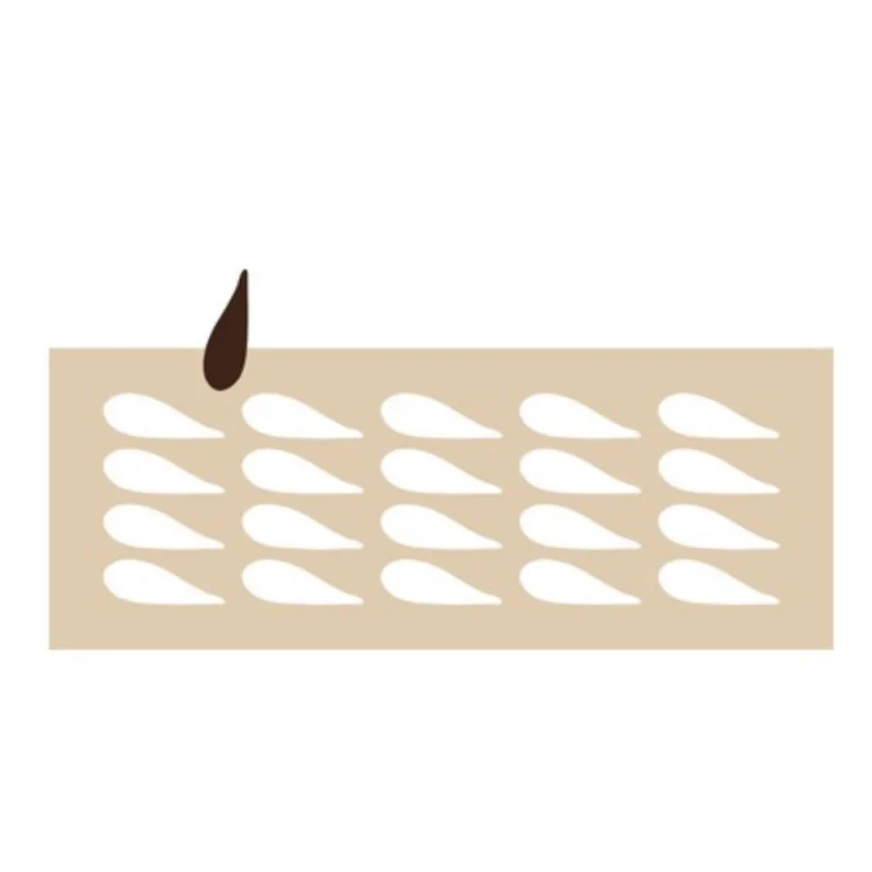 Long Leaf Decoration Silicone Stencil Chablon Mat - 6 cm - 20 cavities Long Leaf Decoration Silicone Stencil Chablon Mat - 6 cm - 20 cavities