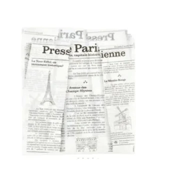 White Greaseproof Croissants Viennoiseries Bread Bags with Text - 170 x 180 cm - 2000 pcs