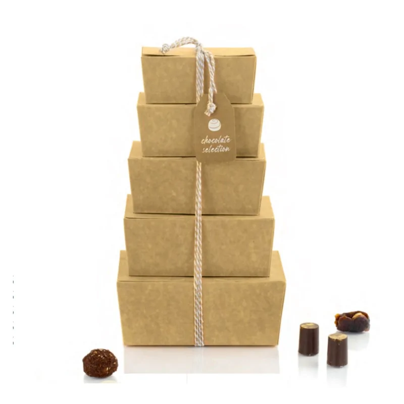 Pastry Chef's Boutique PCB9101 Kraft Classic Chocolate Ballotin Sol...