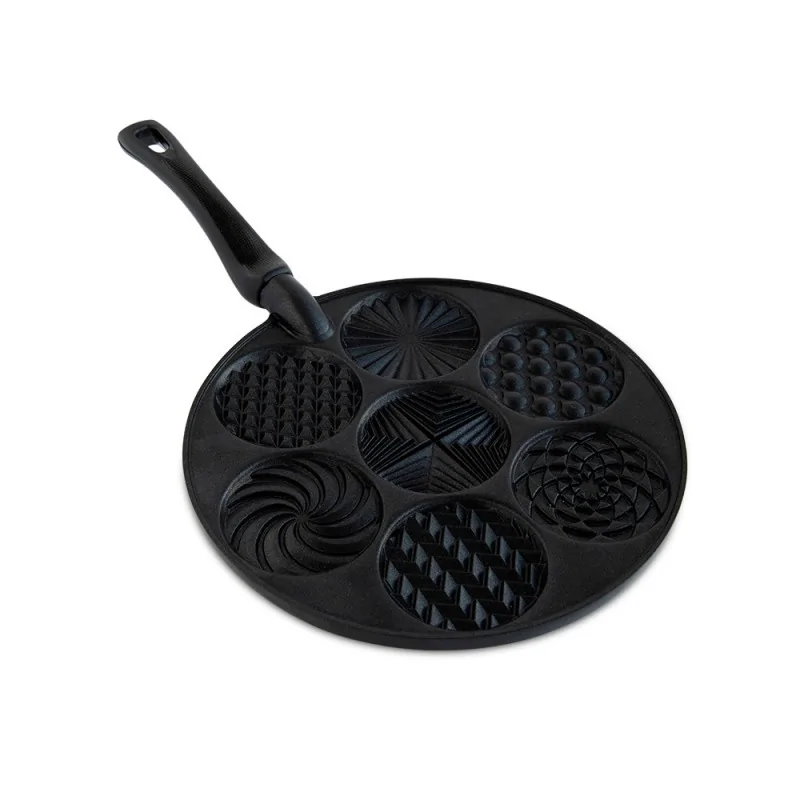Nordic Ware Cast Aluminum Patterns Pancake Pan - 7 Cavities Nordic Ware Cast Aluminum Patterns Pancake Pan - 7 Cavities