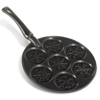 Nordic Ware Cast Aluminum Falling Snowflake Pancake Pan - 7 Cavities