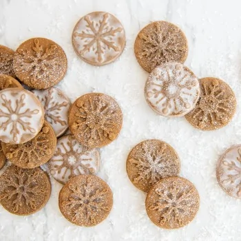 Nordic Ware Cast Aluminum Snowflake Cookie Stamps - 3 Different Shapes