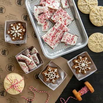 Nordic Ware Cast Aluminum Snowflake Cookie Stamps - 3 Different Shapes