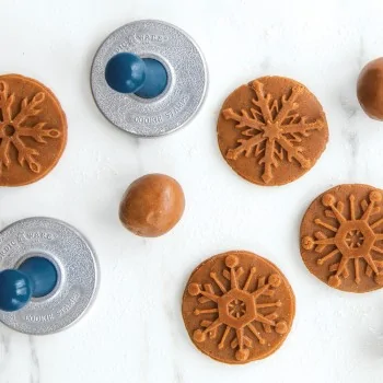 Nordic Ware Cast Aluminum Snowflake Cookie Stamps - 3 Different Shapes