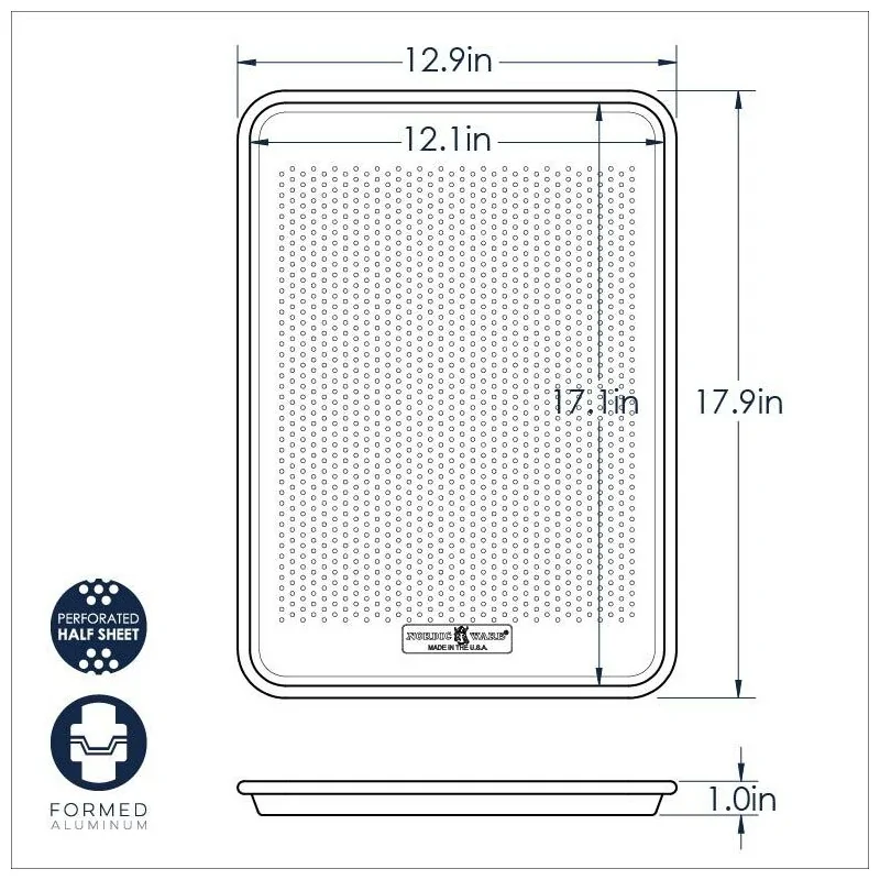 Nordic Ware Naturals® Aluminum Perforated Crisping Half Sheet - 16.3" x 11.3" x 1"