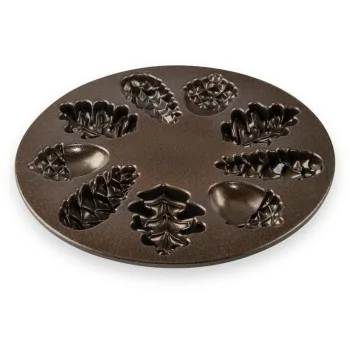 Nordic Ware Cast Aluminum Woodland Cakelet Pan - 9 Cavity