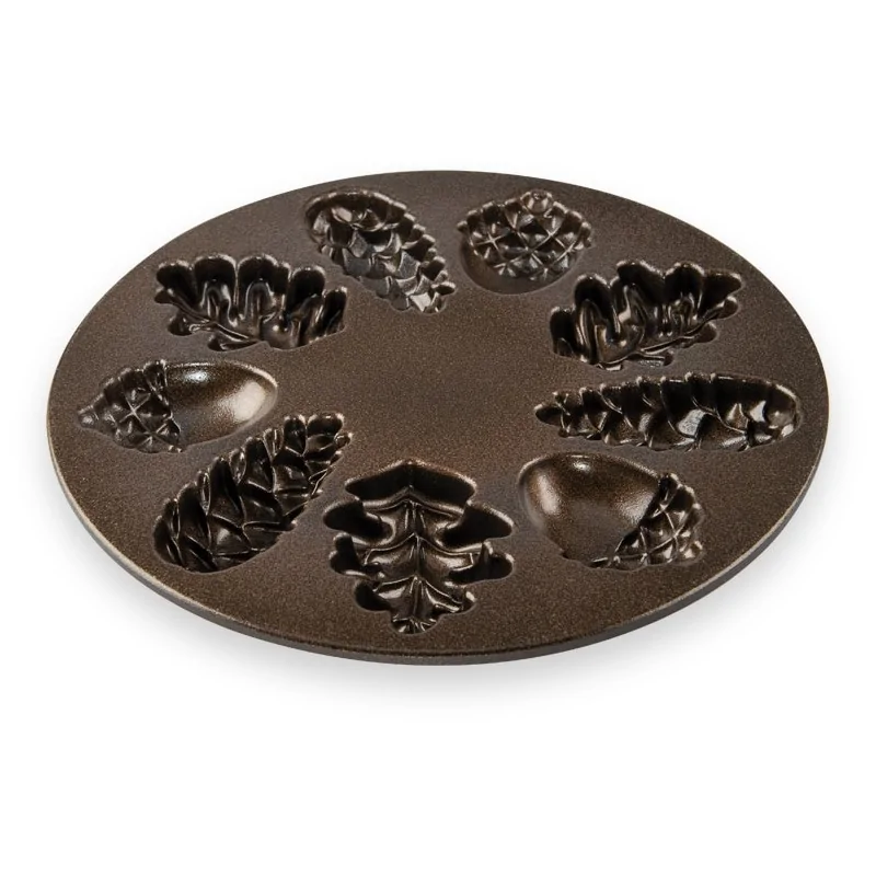 Nordic Ware Cast Aluminum Woodland Cakelet Pan - 9 Cavity Nordic Ware Cast Aluminum Woodland Cakelet Pan - 9 Cavity
