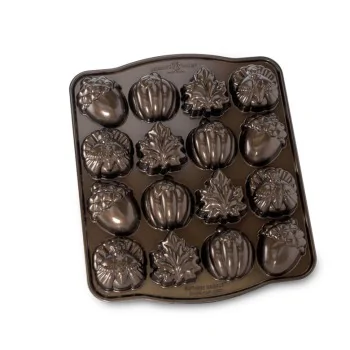 Nordic Ware Cast Aluminum Autumn Cakelet Pan - 16 Cavity
