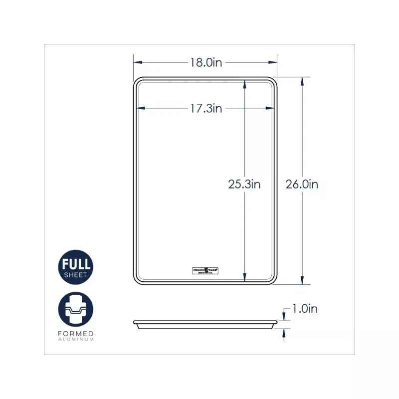 Nordic Ware Naturals® Aluminum Full Sheet Pan - 26" x 18" x 1" Nordic Ware Naturals® Aluminum Full Sheet Pan - 26" x 18" x 1"
