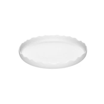 Handcrafted Fine Porcelain Plate Gourmet With Rim 29 cm - Height 3 cm - Set of 4