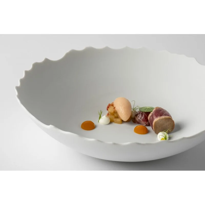Handcrafted Fine Porcelain Wok Gourmet 25 cm - Height 6 cm - Set of 6 Handcrafted Fine Porcelain Wok Gourmet 25 cm - Height 6 cm - Set of 6