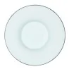 Handcrafted Fine Porcelain Gourmet Bowl Grey Line 28 cm - Height 4.5 cm - Set of 4
