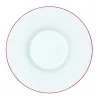 Handcrafted Fine Porcelain Gourmet Bowl Red Line 28 cm - Height 4.5 cm - Set of 4