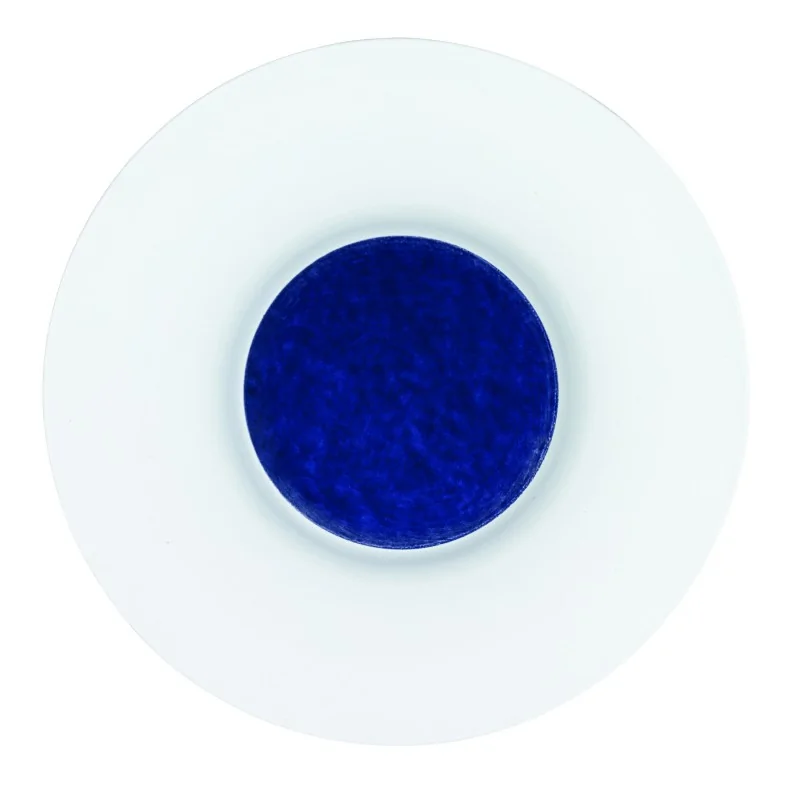 Handcrafted Fine Porcelain Gourmet Bowl Cobalt 28 cm - Height 4.5 cm - Set of 4