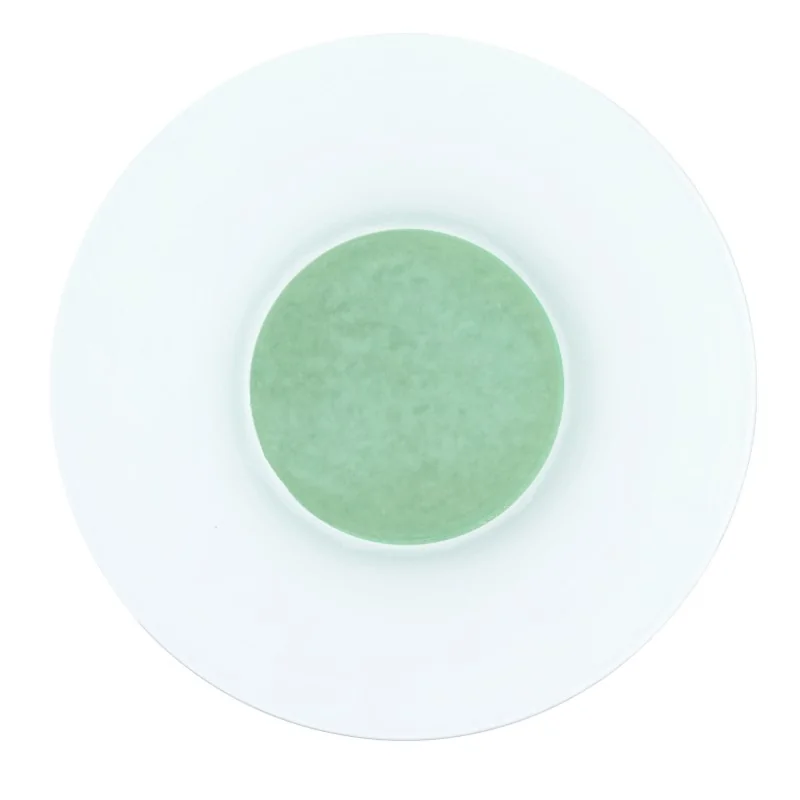 Handcrafted Fine Porcelain Gourmet Bowl Seafoam 28 cm - Height 4.5 cm - Set of 4 Handcrafted Fine Porcelain Gourmet Bowl Seafoam 28 cm - Height 4.5 cm - Set of 4