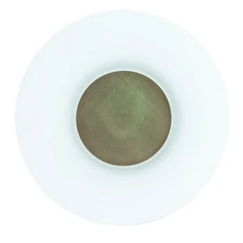 Handcrafted Fine Porcelain Gourmet Bowl Brown 28 cm - Height 4.5 cm - Set of 4