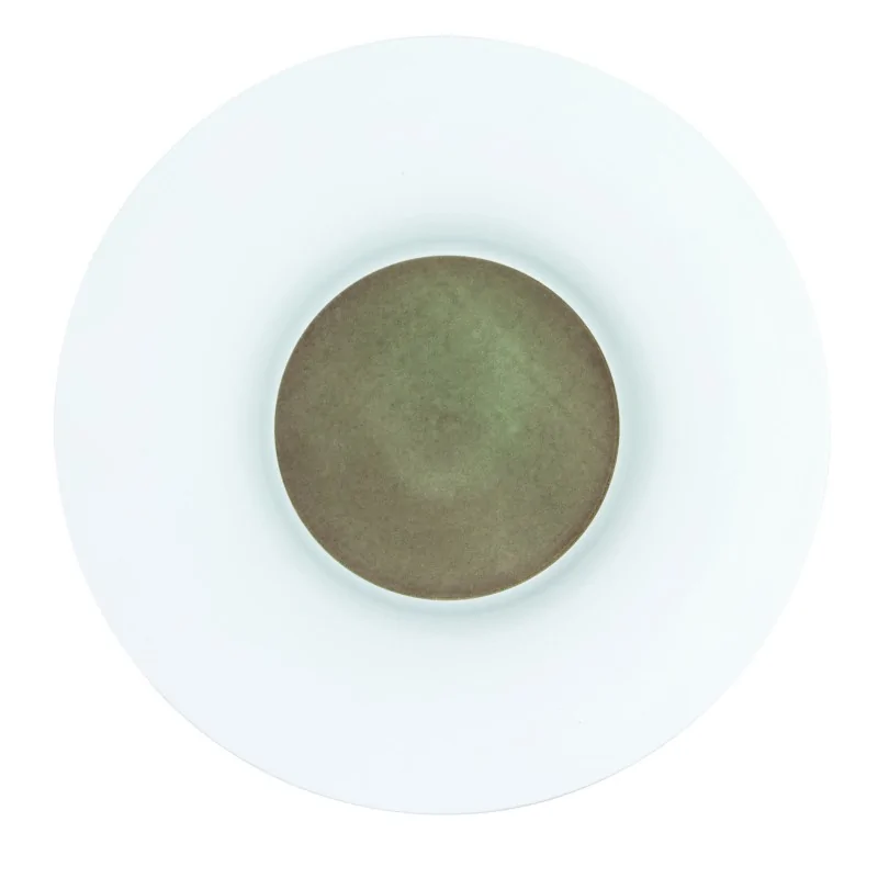 Handcrafted Fine Porcelain Gourmet Bowl Brown 28 cm - Height 4.5 cm - Set of 4
