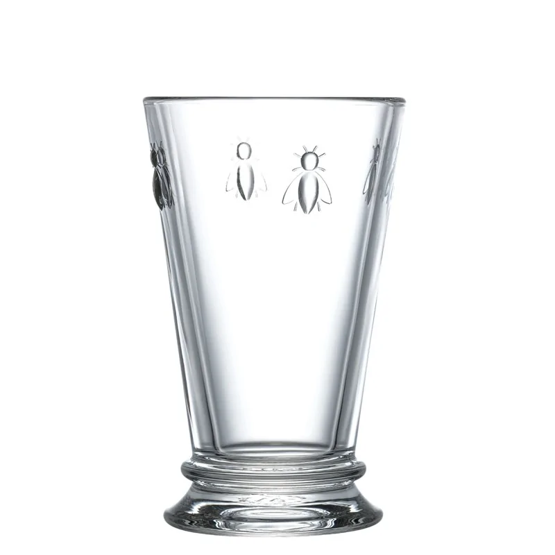 La Rochere Bee Ice tea Glass Ht: 5.5" - Diam: 3.25"- Oz: 10.5 oz. - Set of 6