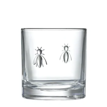 La Rochere Bee Whisky Glass Ht: 3.75"- Diam: 3"- Oz: 10 oz. - Set of 4