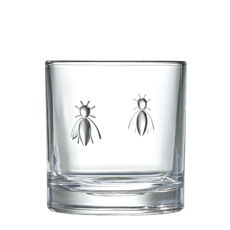 La Rochere Bee Whisky Glass Ht: 3.75"- Diam: 3"- Oz: 10 oz. - Set of 4