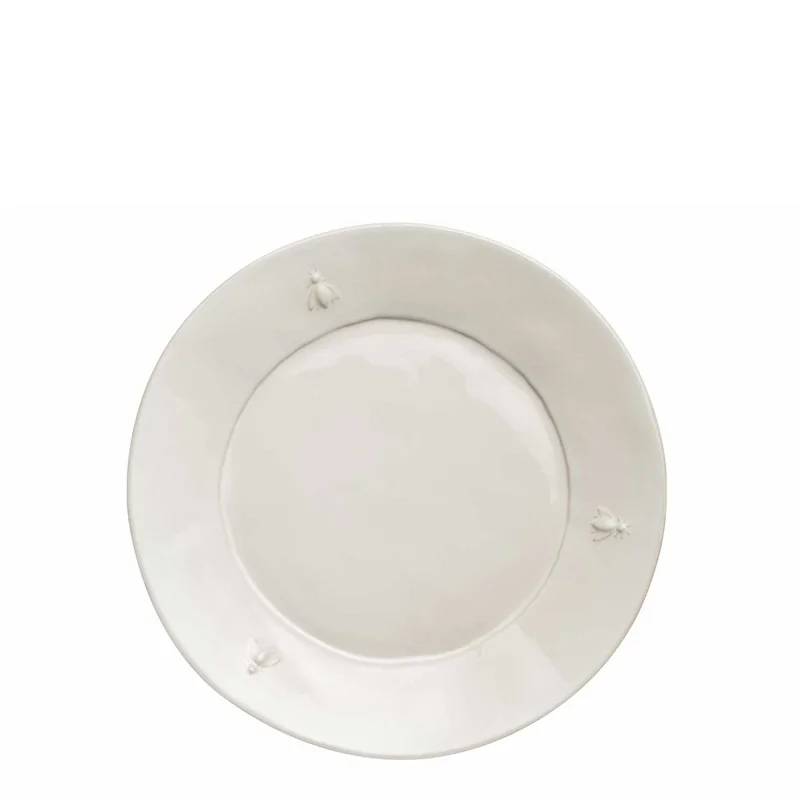 La Rochere Bee Ceramic Dessert Plate Blue Ht: 1"- Diam: 8.4"- Oz: - Set of 4