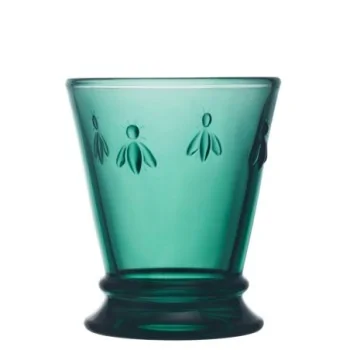 La Rochere Bee Tumbler Emerald Ht: 4" - Diam: 3.25"- Oz: 9 oz. - Set of 6