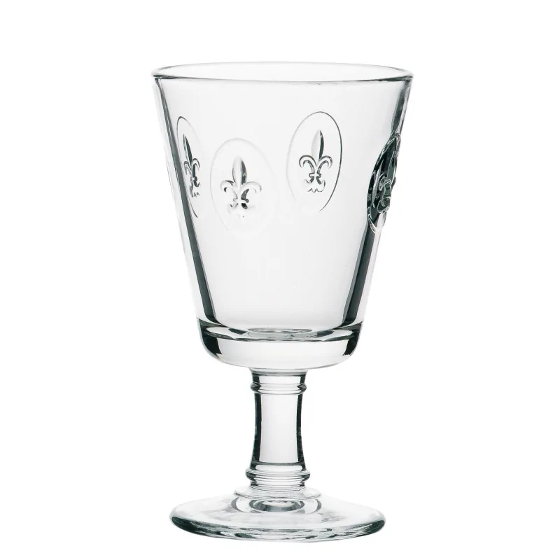 La Rochere Fleur de Lys Wine Glass Ht: 5.75" - Diam: 3.25"- Oz: 8 oz. - Set of 6