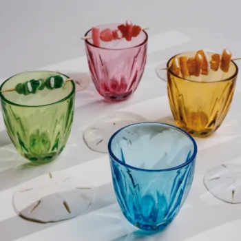 La Rochere Lily Tumblers Summertime 4 Assorted Colors Ht: 3.75" - Diam: 3.75" - Oz: 8.5 oz.
