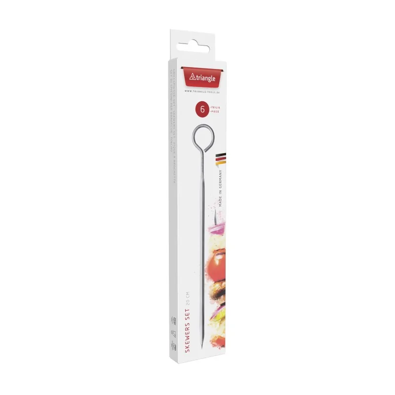 Triangle Skewer Set With Ring 20 cm. 6 - Piece Triangle Skewer Set With Ring 20 cm. 6 - Piece