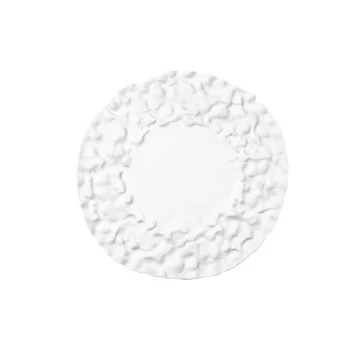 Handcrafted Fine Porcelain Flat Rounded Plate 23 cm - Without Glaze - Set of 6