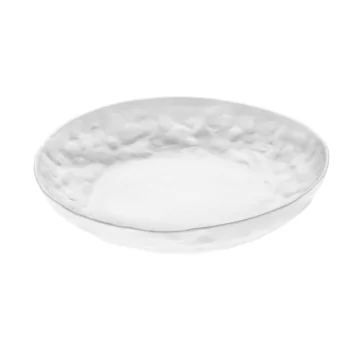 Handcrafted Fine Porcelain Gourmet Deep Plate 25 cm - Height 4.5 cm - With Glaze - Set of 4