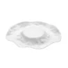 Handcrafted Fine Porcelain Gourmet Bowl Vulcano 29 cm - Height 3 cm - With Glaze - Set of 4