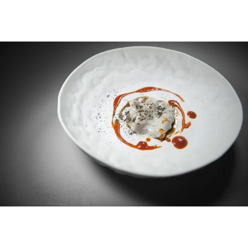 Handcrafted Fine Porcelain Gourmet Deep Plate 25 cm - Height 4.5 cm - With Glaze - Set of 4 Handcrafted Fine Porcelain Gourmet Deep Plate 25 cm - Height 4.5 cm - With Glaze - Set of 4