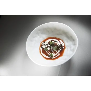 Handcrafted Fine Porcelain Gourmet Bowl 17.5 cm - Height 6.5 cm - With Glaze - Set of 6