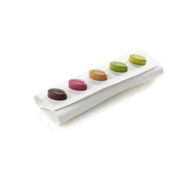 Handcrafted Fine Porcelain Napkin Plate 16 x 9 x 3 cm - Set of 5