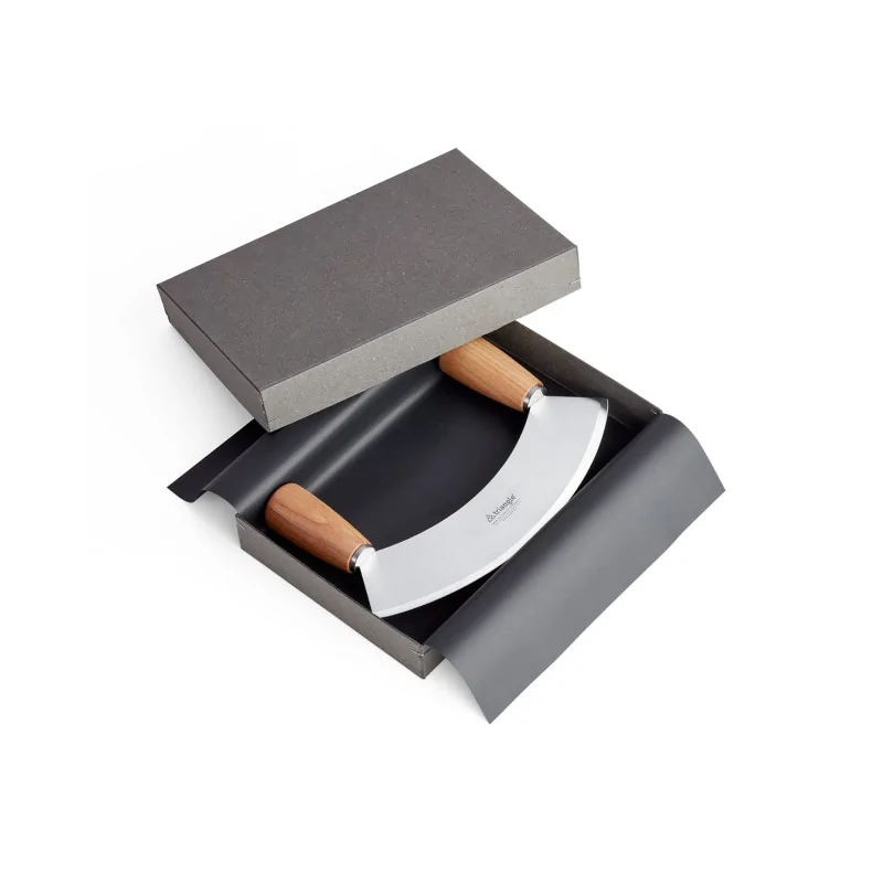 Triangle Mincing Knife Soul Ash Wood 23 cm. Tempered. Boxed Triangle Mincing Knife Soul Ash Wood 23 cm. Tempered. Boxed