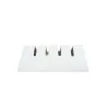 Handcrafted Fine Porcelain Triangle Pod Holder 4 Seats 14 x 8.5 x 4 cm - Set of 4