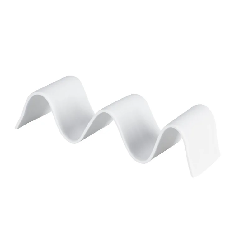 Handcrafted Fine Porcelain Tacos Holder "3 Waves" 18 x 5 x 4 cm - Set of 6