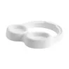 Handcrafted Fine Porcelain Headphone Plate 17 x 17 x 3 cm - Set of 3