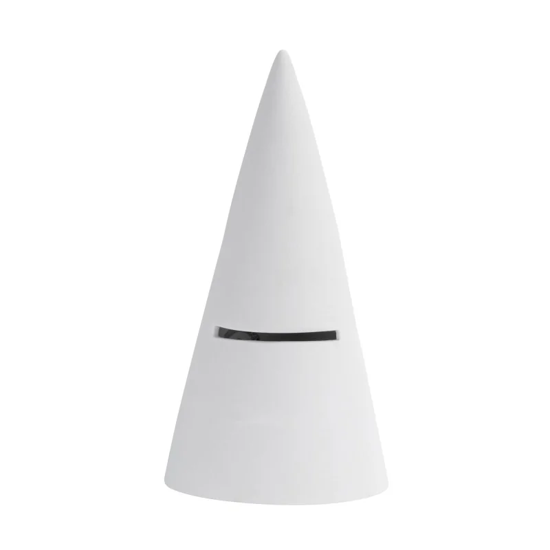 Handcrafted Fine Porcelain Cone With 1 Slot 23.5 x 12 cm - Set of 2
