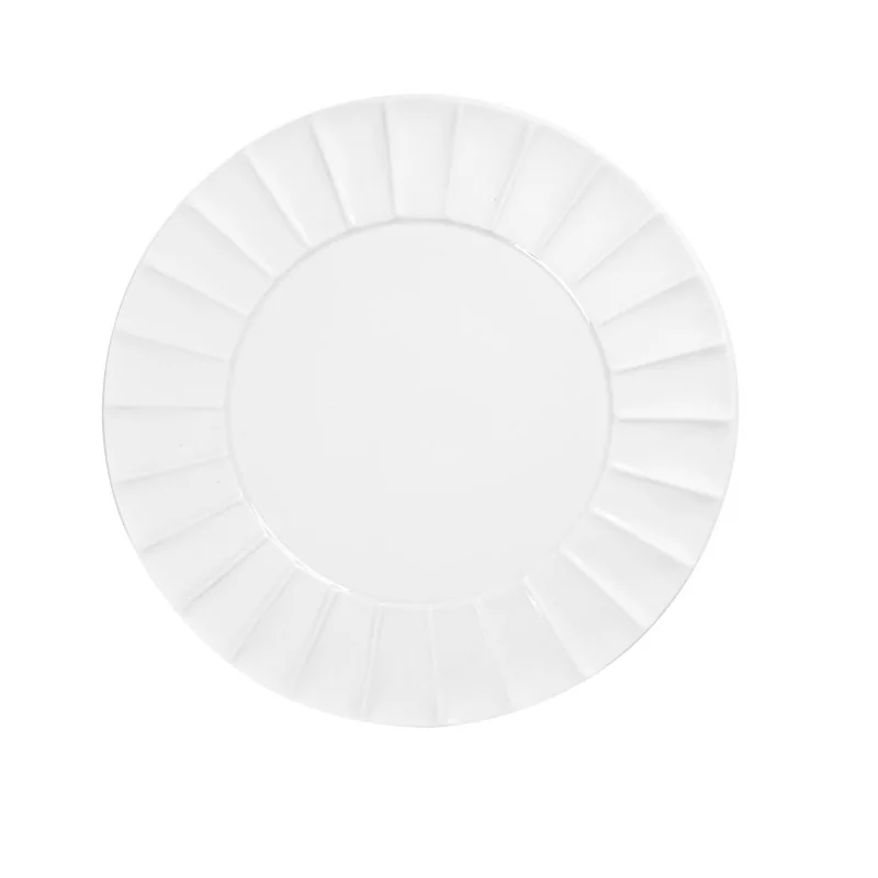 Handcrafted Fine Porcelain Flat Plate Raggio 30 cm Internal Diam. 18 cm - Set of 4 Handcrafted Fine Porcelain Flat Plate Raggio 30 cm Internal Diam. 18 cm - Set of 4