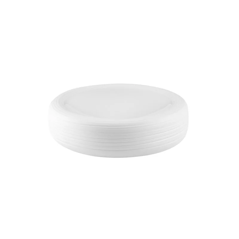 Handcrafted Fine Porcelain Gourmet Bowl With Lines 17 cm - Height 5 cm - Set of 4