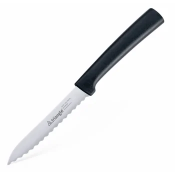 Triangle Tomato Knife. Waved Serration