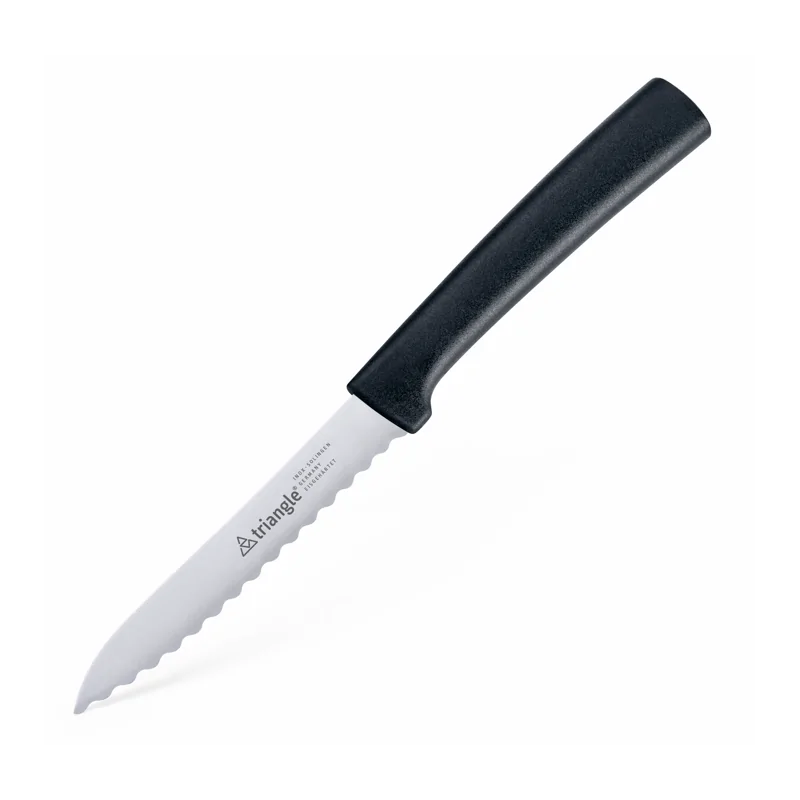 Triangle Tomato Knife. Waved Serration Triangle Tomato Knife. Waved Serration
